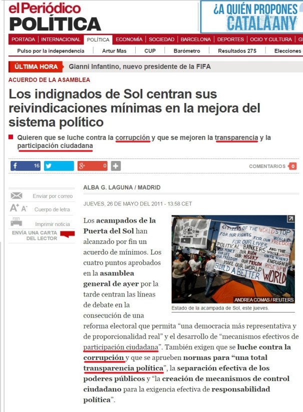 El Periodico -indignados